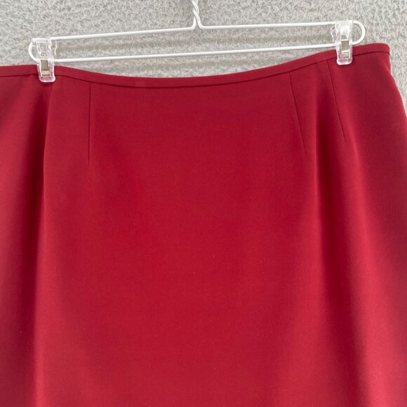 Kasper Skirt Womens 14 Petite Red Knee Length Straight Pencil Suit Office Work - Picture 2 of 9